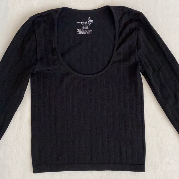 Intimately Free People | Lucy You Long Sleeve Rib Knit Layering Top Black (XS/S) - Picture 5 of 15